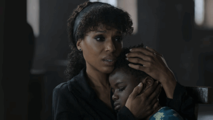 Kerry Washington as Syrah and Jahleel Kamera as Ky in Shadow Force. Photo Credit: Courtesy of Lionsgate